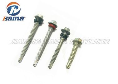 Gemalte mechanische galvanisierte tappingdrilling Schrauben und Gummischeibe Selbst des Hexen-Kopfes für Blechtafel