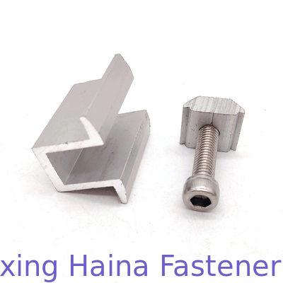 Sonnenkollektor-Montage-mittlere Aluminiumklammer mit Hexen-Sockel-Kopf-Kopfschraube