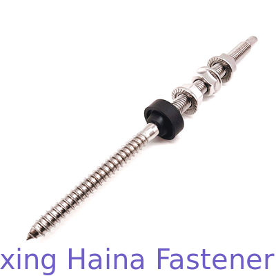 Aufhänger-Bolzen SS304 M10 200mm 250mm mit 3 Flansch-Nüssen